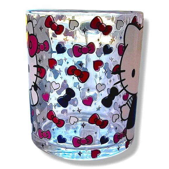 Hello Kitty Glass Mug, Sanrio, Gift for Her, Cute Bow Design, Tea, Coffee - Picture 3 of 5